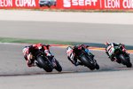 Chaz Davies hinter Marco Melandri und Jonathan Rea 