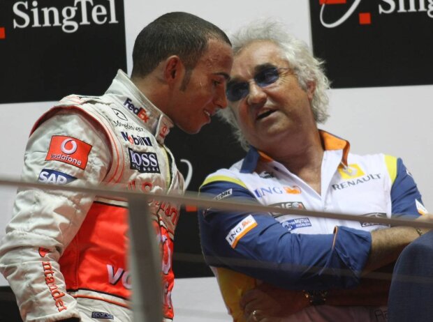 Titel-Bild zur News: Lewis Hamilton, Flavio Briatore