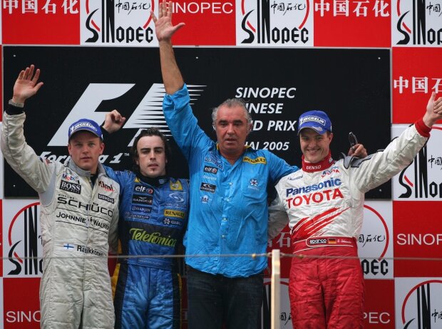 Fernando Alonso, Flavio Briatore, Kimi Räikkönen, Ralf Schumacher