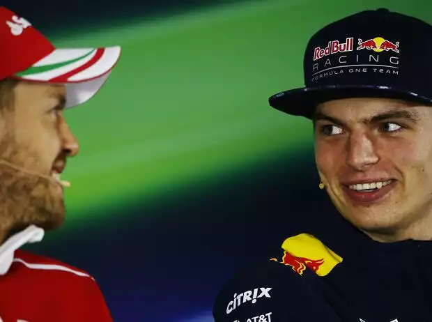 Titel-Bild zur News: Sebastian Vettel, Max Verstappen