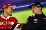 Sebastian Vettel (Ferrari) und Max Verstappen (Red Bull) 