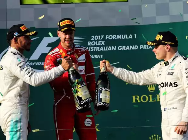 Lewis Hamilton, Sebastian Vettel, Valtteri Bottas Titel-Bild zur News: Lewis Hamilton, Sebastian Vettel, Valtteri Bottas
