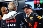 Max Verstappen (Red Bull) und Helmut Marko 