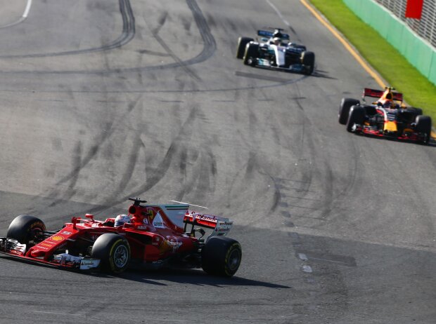 Sebastian Vettel, Max Verstappen, Lewis Hamilton