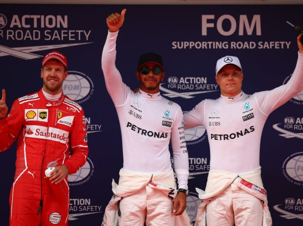 Titel-Bild zur News: Lewis Hamilton, Sebastian Vettel, Valtteri Bottas