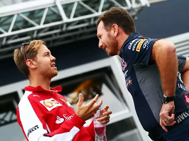 Sebastian Vettel, Christian Horner Titel-Bild zur News: Sebastian Vettel, Christian Horner