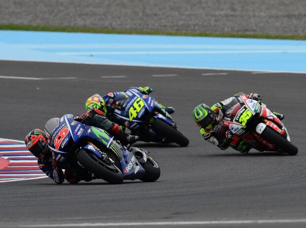 Maverick Vinales, Cal Crutchlow, Valentino Rossi