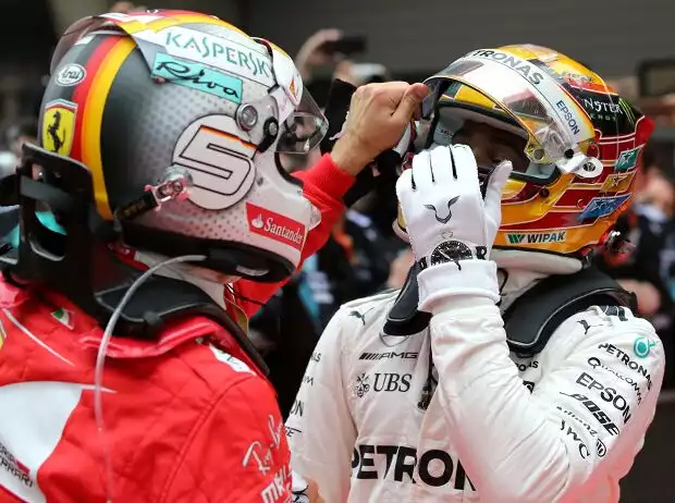 Titel-Bild zur News: Lewis Hamilton, Sebastian Vettel