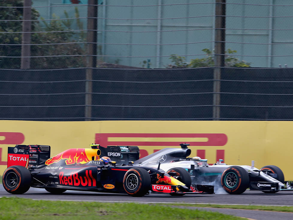 Max Verstappen und Lewis Hamilton