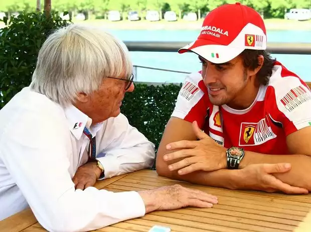 Titel-Bild zur News: Bernie Ecclestone, Fernando Alonso