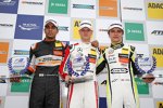 Jehan Daruvala, Mick Schumacher und Lando Norris 