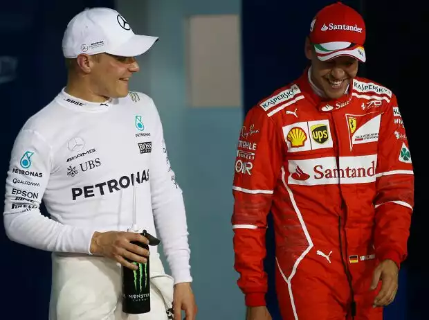 Valtteri Bottas, Sebastian Vettel Titel-Bild zur News: Valtteri Bottas, Sebastian Vettel