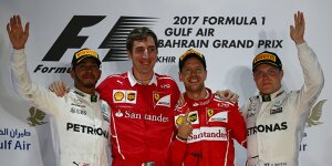 Formel 1 Bahrain 2017: Sebastian Vettel schlägt Mercedes-Duo