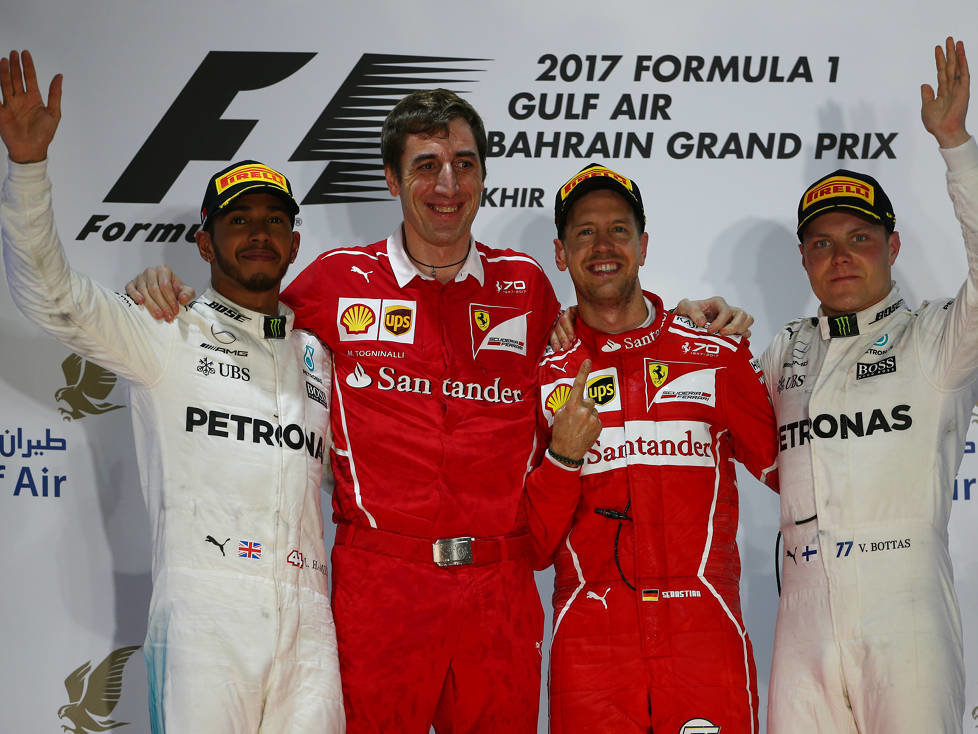 Sebastian Vettel, Lewis Hamilton, Valtteri Bottas