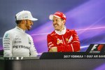 Lewis Hamilton (Mercedes) und Sebastian Vettel (Ferrari) 