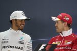 Lewis Hamilton (Mercedes) und Sebastian Vettel (Ferrari) 