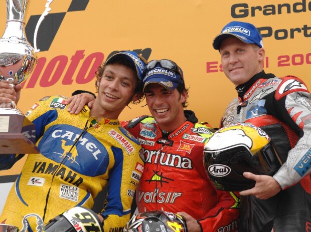 Valentino Rossi, Antonio Elias, Kenny Roberts