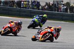 Daniel Pedrosa und Marc Marquez und Valentino Rossi 