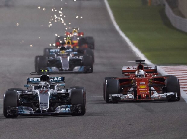 Valtteri Bottas, Sebastian Vettel, Lewis Hamilton, Max Verstappen