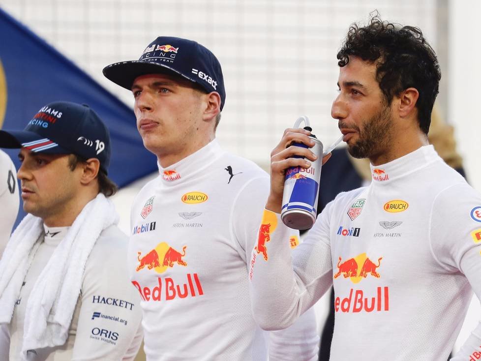 Felipe Massa, Max Verstappen, Daniel Ricciardo, Valtteri Bottas