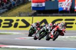 Chaz Davies vor Jonathan Rea und Tom Sykes 