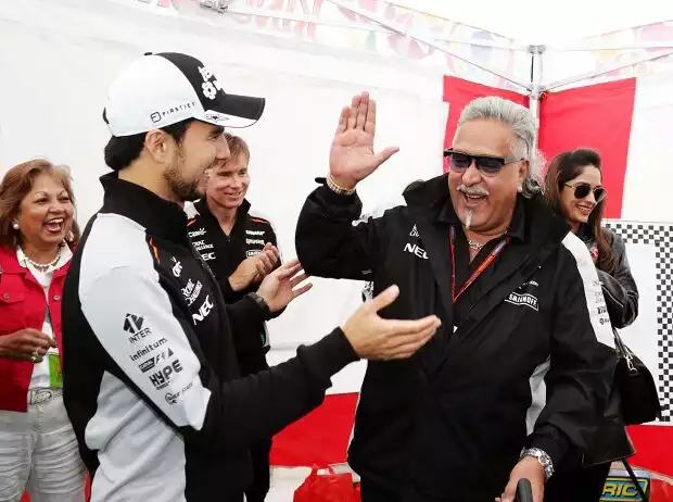 Vijay Mallya, Sergio Perez Titel-Bild zur News: Vijay Mallya, Sergio Perez