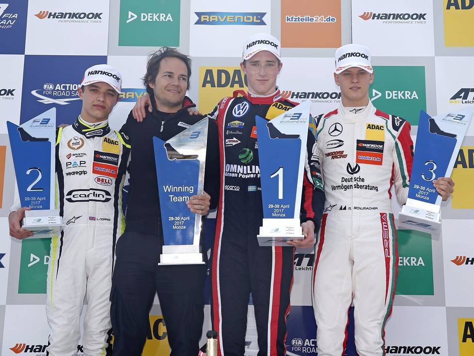 Lando Norris, Joel Eriksson, Mick Schumacher