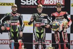 Tom Sykes, Jonathan Rea und Chaz Davies 