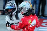 Valtteri Bottas (Mercedes) und Sebastian Vettel (Ferrari) 