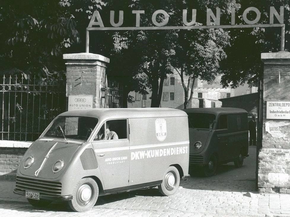 Das erste Fahrzeug, das aus der Ingolstädter Auto Union Produktion lief Der DKW F 89 L Schnellaster