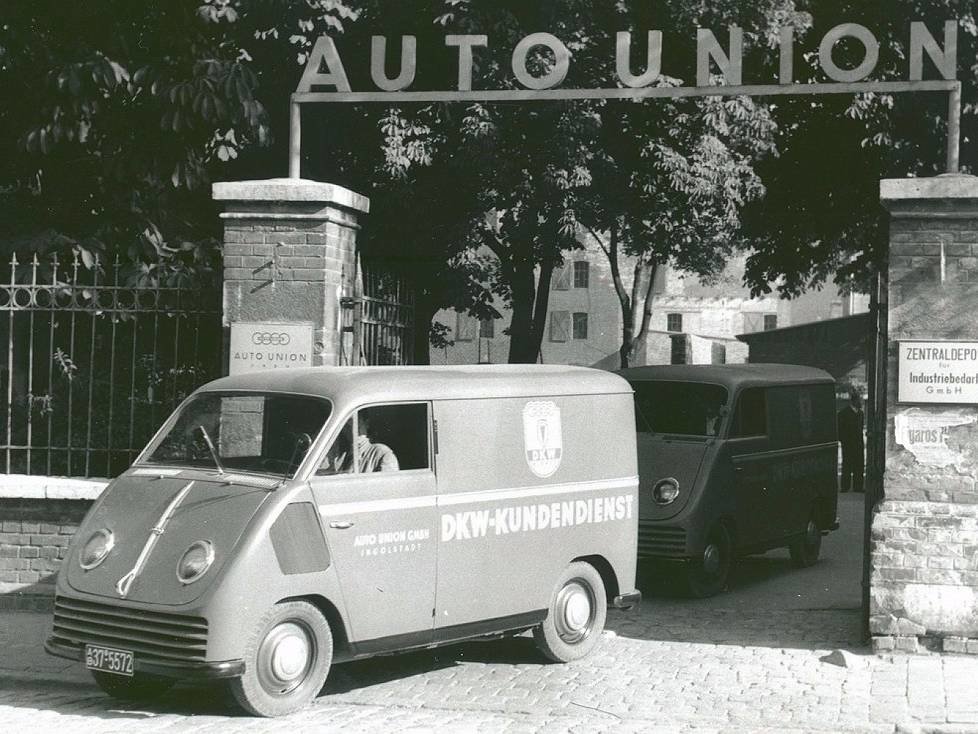 Das erste Fahrzeug, das aus der Ingolstädter Auto Union Produktion lief Der DKW F 89 L Schnellaster