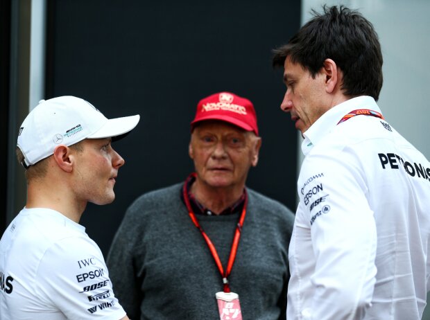 Valtteri Bottas, Niki Lauda, Toto Wolff