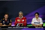 Christian Horner, Maurizio Arrivabene und Monisha Kaltenborn 