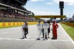 Fernando Alonso (McLaren), Valtteri Bottas (Mercedes), Lewis Hamilton (Mercedes) und Sebastian Vettel (Ferrari) 