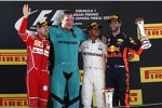 Sebastian Vettel (Ferrari), Lewis Hamilton (Mercedes) und Daniel Ricciardo (Red Bull) 