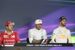 Sebastian Vettel (Ferrari), Lewis Hamilton (Mercedes) und Daniel Ricciardo (Red Bull) 