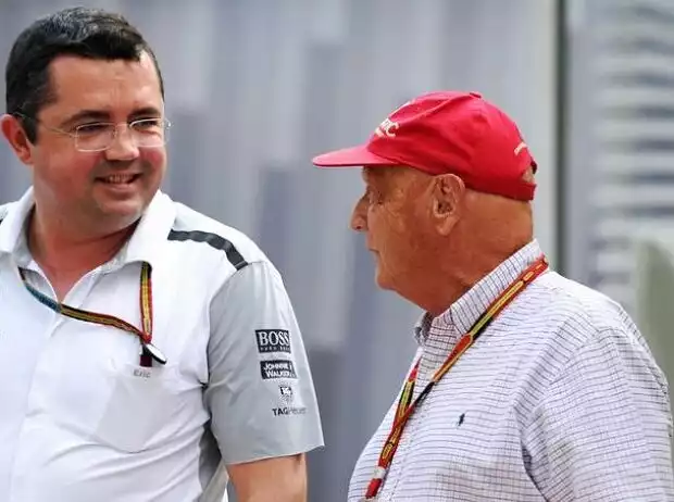 Eric Boullier, Niki Lauda Titel-Bild zur News: Eric Boullier, Niki Lauda