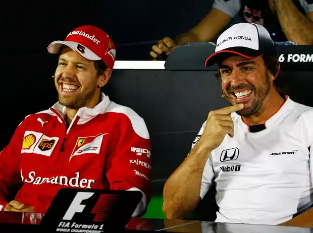 Titel-Bild zur News: Sebastian Vettel, Fernando Alonso