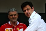 Maurizio Arrivabene und Toto Wolff 