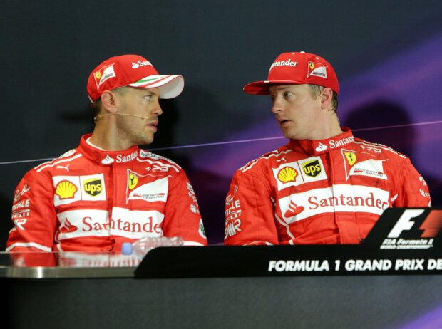 Titel-Bild zur News: Sebastian Vettel, Valtteri Bottas, Räikkönen