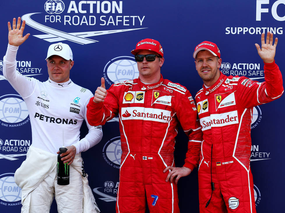 Valtteri Bottas, Sebastian Vettel, Kimi Räikkönen