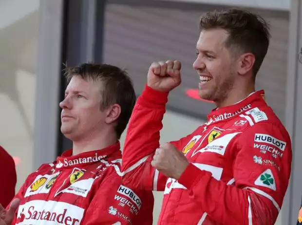 Sebastian Vettel, Daniel Ricciardo, Kimi Räikkönen Titel-Bild zur News: Sebastian Vettel, Daniel Ricciardo, Kimi Räikkönen