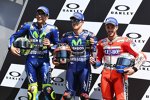 Valentino Rossi, Maverick Vinales und Andrea Dovizioso 