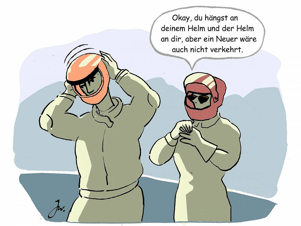Motorradhelm-Kampagne