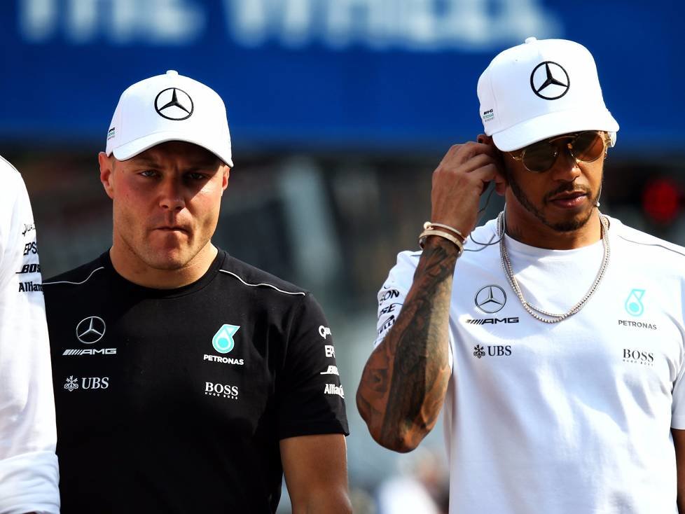 Toto Wolff, Valtteri Bottas, Lewis Hamilton