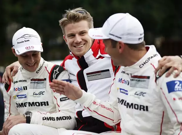 Earl Bamber, Nick Tandy, Nico Hülkenberg Titel-Bild zur News: Earl Bamber, Nick Tandy, Nico Hülkenberg