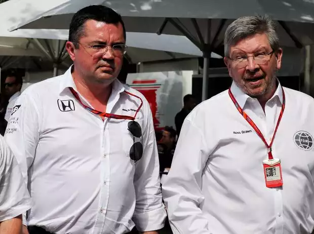 Titel-Bild zur News: Zak Brown, Eric Boullier, Ross Brawn