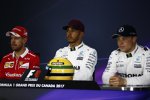 Lewis Hamilton (Mercedes), Sebastian Vettel (Ferrari) und Valtteri Bottas (Mercedes) 