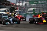 Max Verstappen (Red Bull), Valtteri Bottas (Mercedes) und Sebastian Vettel (Ferrari) 