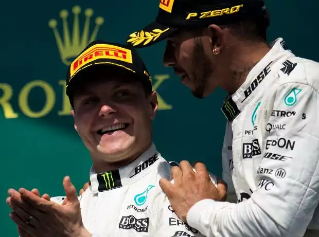 Titel-Bild zur News: Valtteri Bottas, Lewis Hamilton